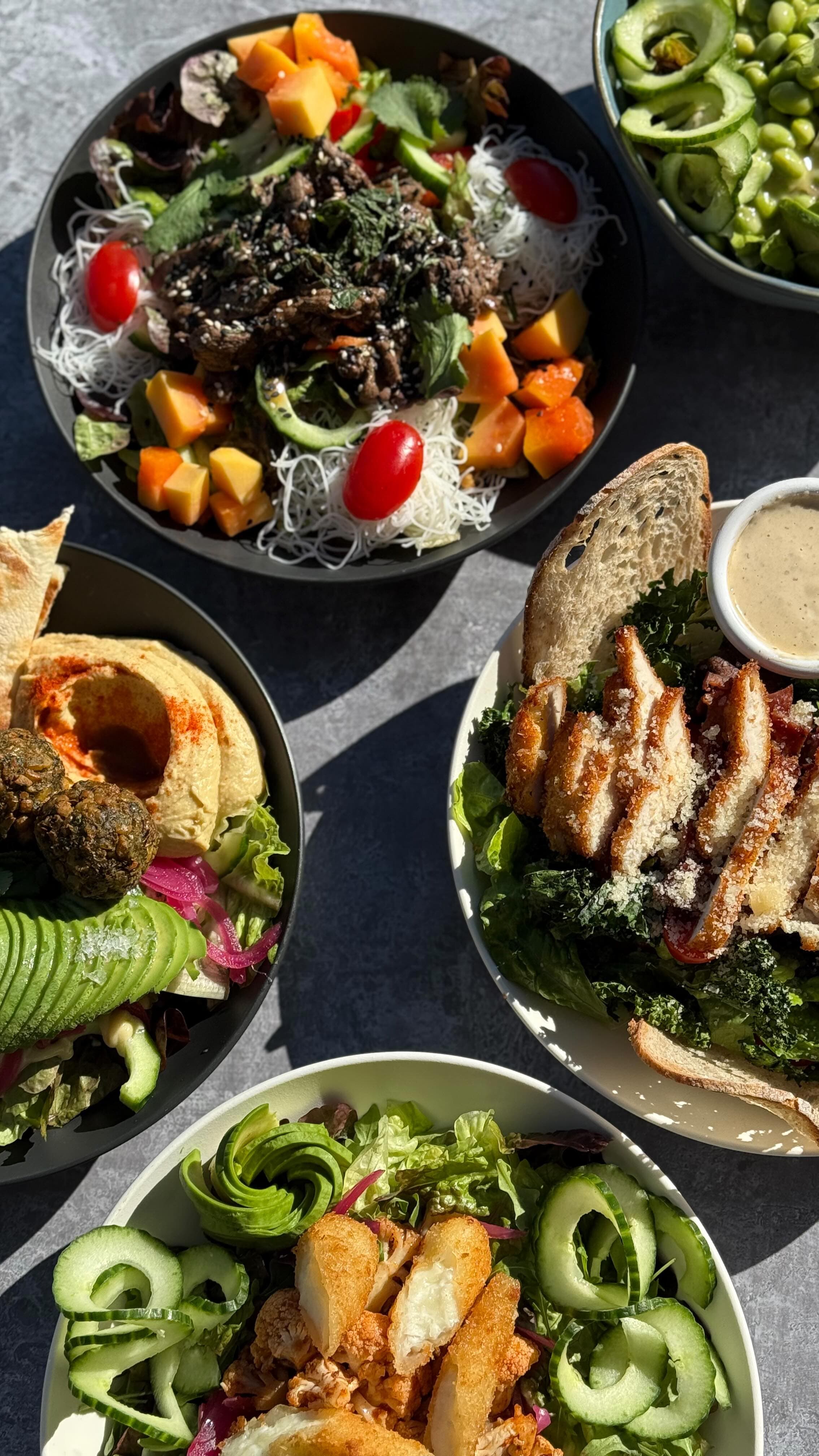Five salads, one promise: nourish your body and enjoy every bite 💚

#HealthyGoals #NewYearEnergy”